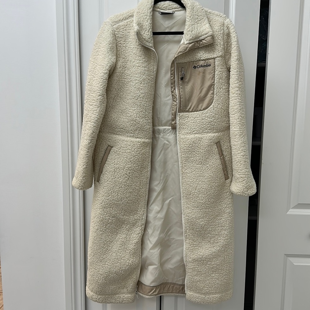 Columbia full length fleece jacket